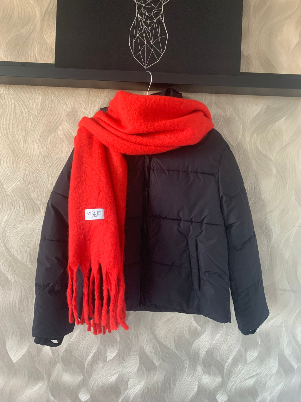 Szalik Amélie – Miękki Paryski Dotyk – Czerwony