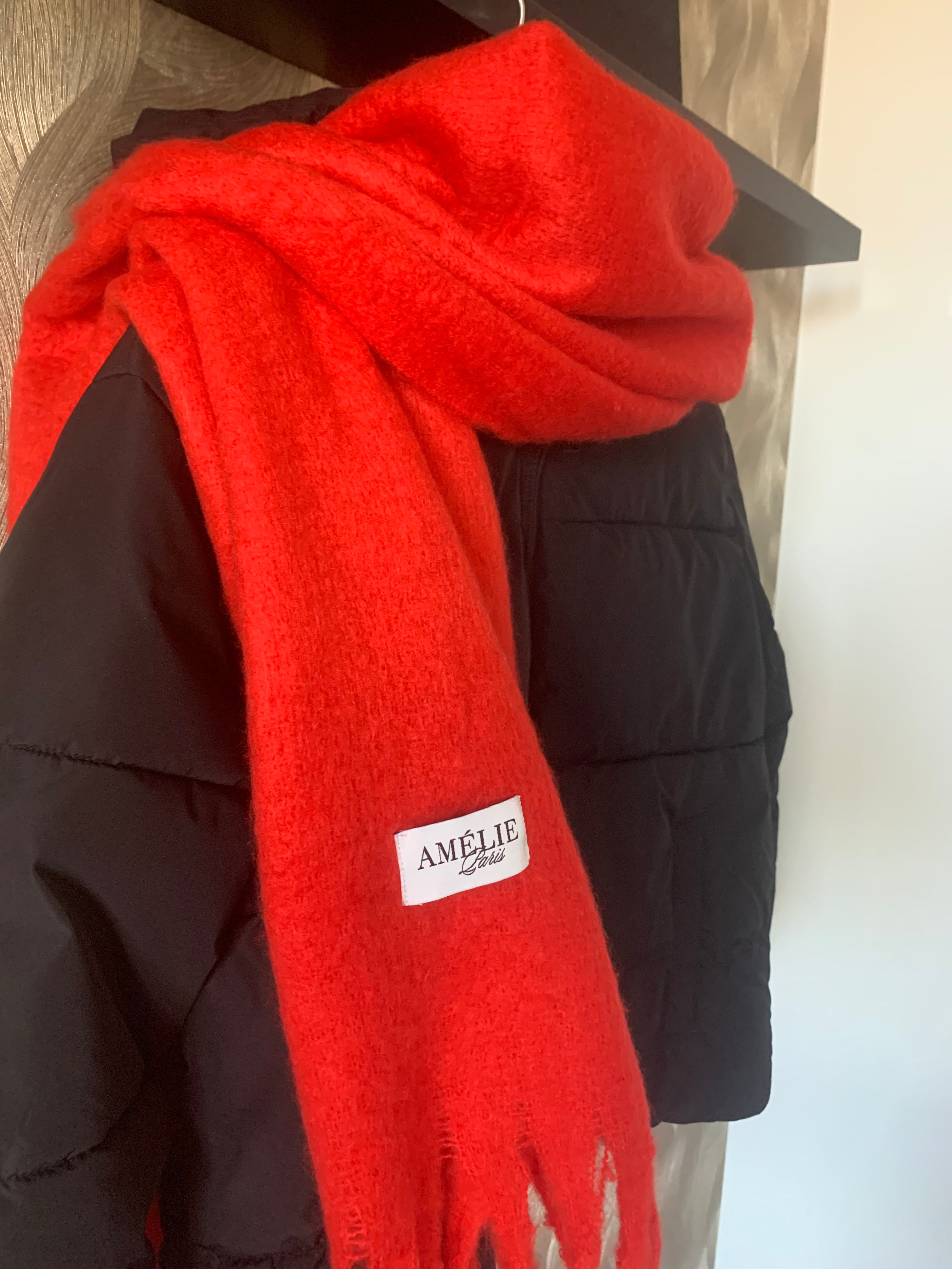 Szalik Amélie – Miękki Paryski Dotyk – Czerwony