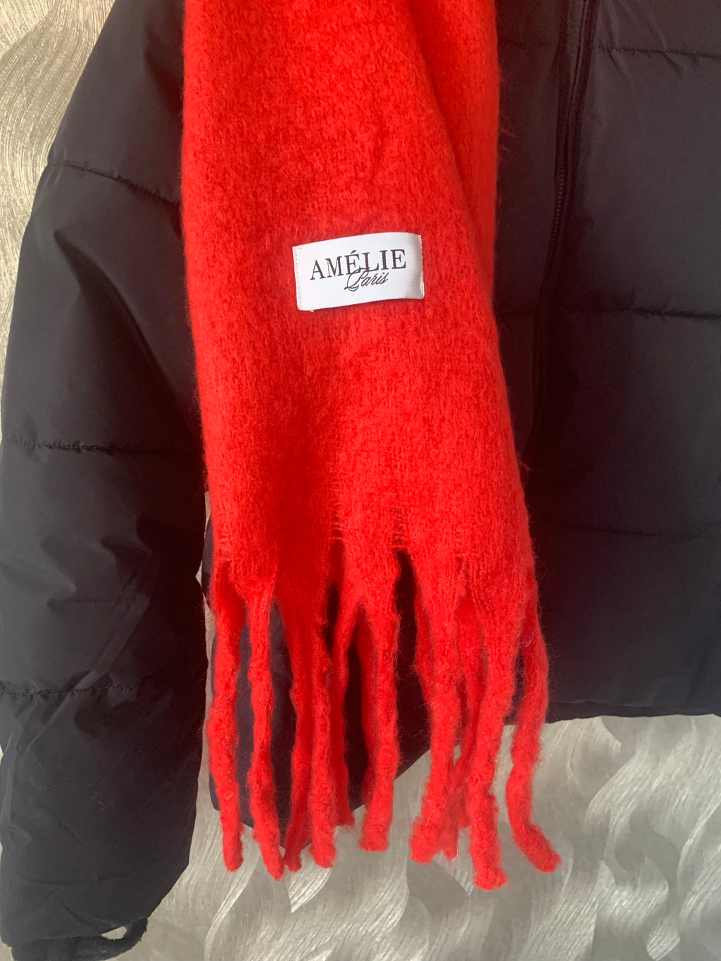 Szalik Amélie – Miękki Paryski Dotyk – Czerwony
