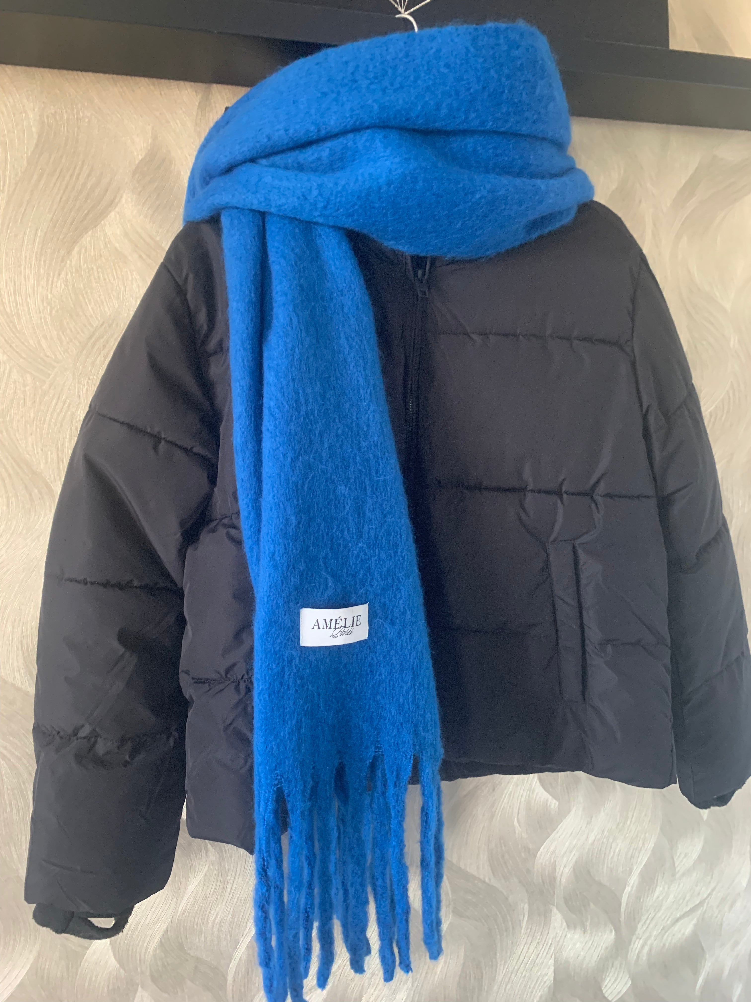 Szalik Amélie – Miękki Paryski Dotyk – Niebieski