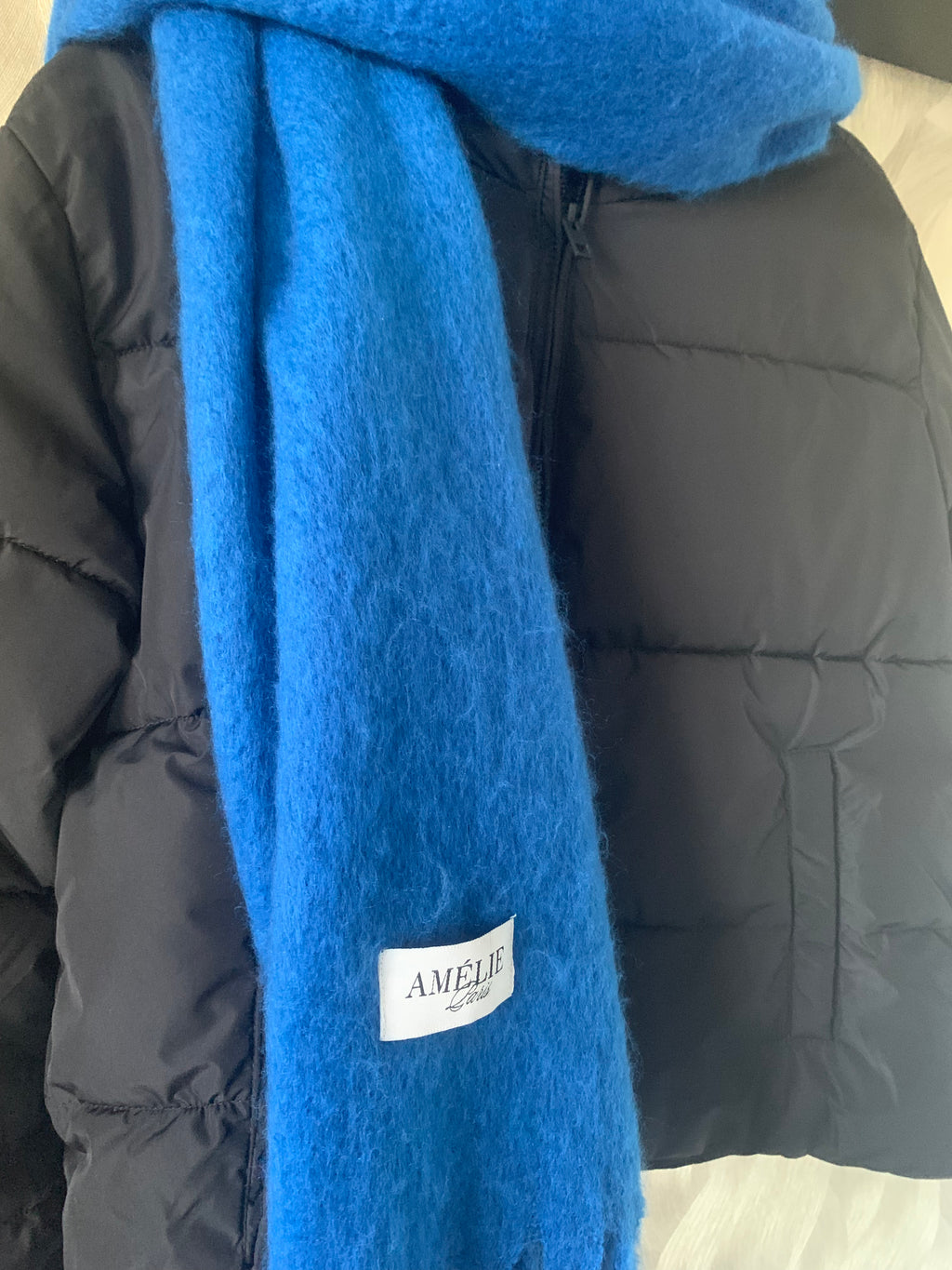 Szalik Amélie – Miękki Paryski Dotyk – Niebieski