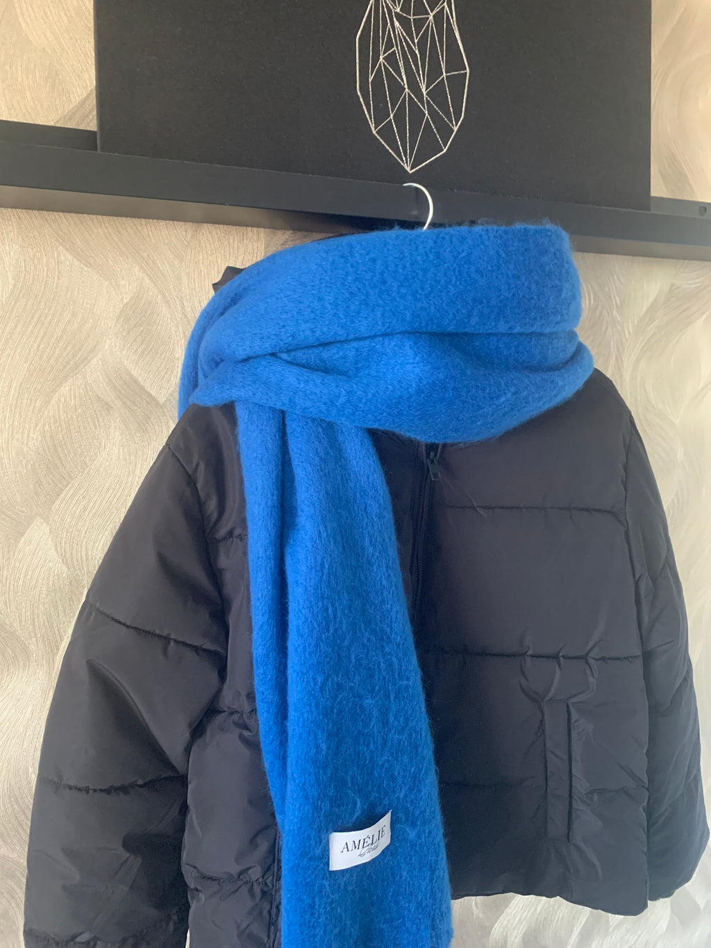 Szalik Amélie – Miękki Paryski Dotyk – Niebieski