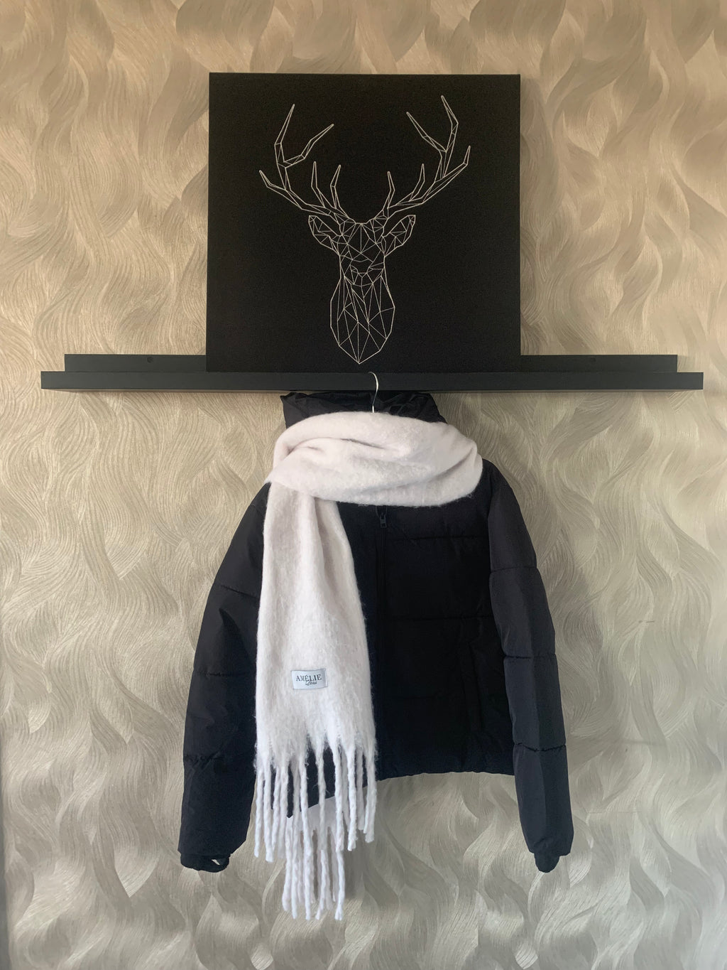 Szalik Amélie – Miękki Paryski Dotyk – Biały